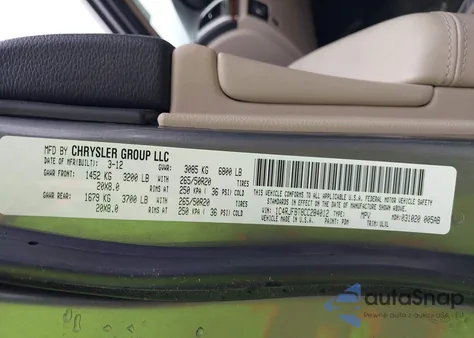 2012 Jeep Grand Cherokee Limited из США, поврежденный, VIN 1C4RJFBT8CC284012